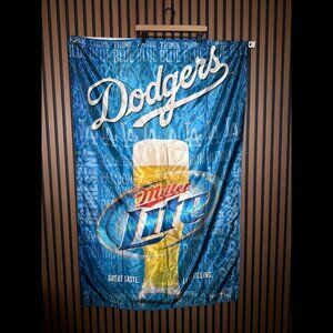 Los Angeles Dodgers x Miller Lite Flag / Cape 55” x 34” Beer Promo
